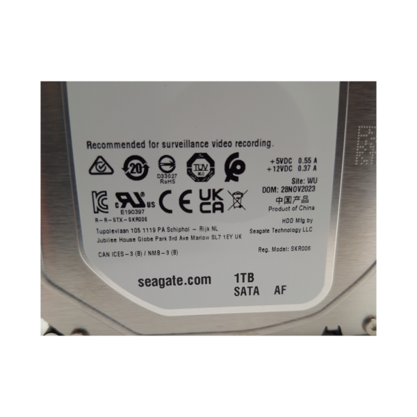 Seagate 1TB hard drive close up